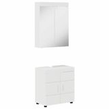 vidaXL Badkamermeubel Set TULUM Hoogglans Wit 60 x 34 x 63 cm