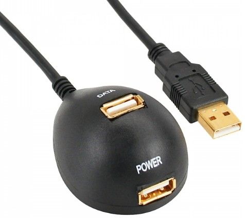 Inline 34653 USB-kabel - 3 m - Zwart