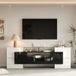Meuble TV moderne 200 cm – design élégant avec éclairage LED, meuble pour salon contemporain