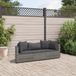 Prolenta Maison Exclusive - Ensemble de salon de jardin 3 pièces avec coussins gris en polyrotin