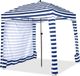 COAST™ Tente de plage avec parois latérales amovibles - Bleu/Blanc - 183 x 183 x 215-240 cm