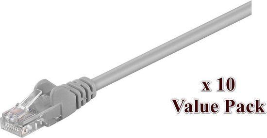 Microconnect UTP CAT5E 5M GREY 10 PACK
