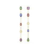 Swarovski Oorbellen 'IMBER' blauw / goud / groen / rood
