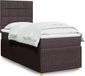 Maison Exclusive - Lit boxspring avec matelas, brun foncé, 100x200 cm, rembourré