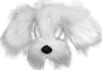 Bristol Novelty Unisex Adults Shaggy Dog Mask On Headband With Sound (White)