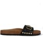 DWRS LABEL Java black slippers met gesp