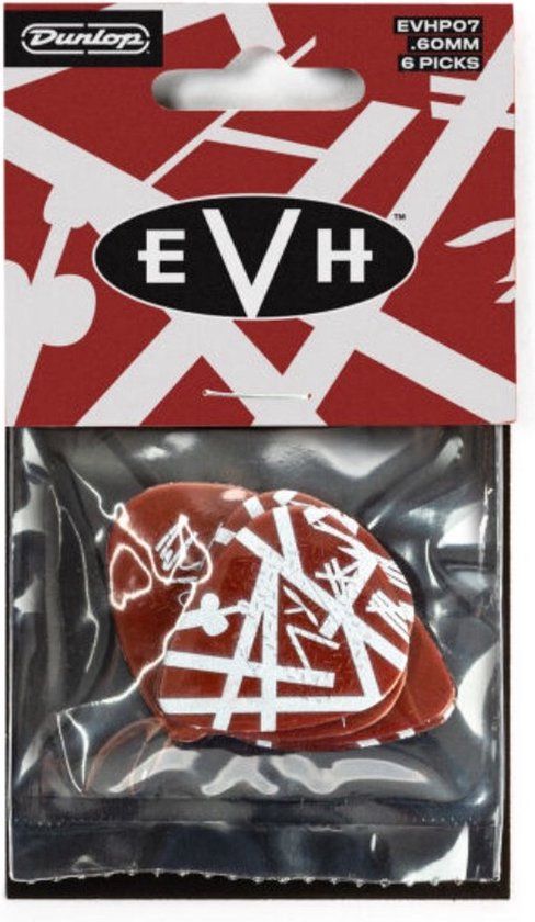 Picks Jim Dunlop Eddie Van Halen Shark Max Grip Plectrum 0.60 mm 6-pack