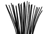INNSPIRO Pijpenreiniger, chenille, zwart, 4 mm x 30 cm, 50 stuks