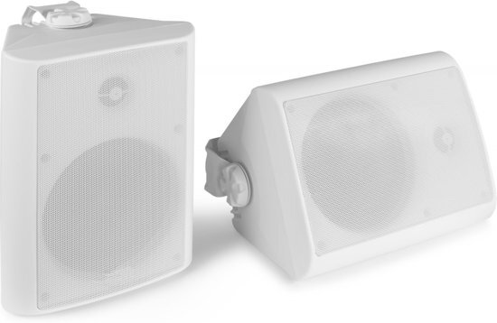 - Speakerset voor binnen en buiten Power Dynamics BGO65 witte 6.5" speakerset voor tuin, terras, etc. 150W