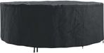 vidaXL Loungesethoes Rond Zwart 244 x 244 x 71 cm Oxford Stof