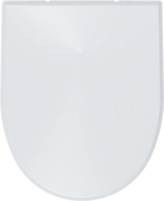 Wisa wc-bril D-Star - Wit - D-vorm - Kunststof/RVS