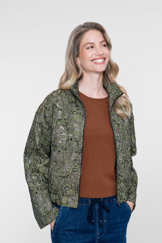 Geisha Jas Jasje Met Structuur 65613 20 Olive/lurex Dames Maat - 3XL