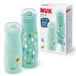 NUK Mini-Me Kinderbekerset, sip & flip-beker, 9-12+ maanden, 300 ml en 500 ml, drinkflessen voor kinderen, lekvrije schenktuit en rietje, onbreekbaar, Mint Dots & Bee