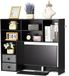 VEVOR Bureau Plank Tafel Organizer Tafel Plank 3-Tier Boekenplank Zwart
