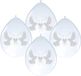 Folat Ballons - 16 pièces - Blanc - avec colombes - Décoration de mariage