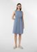 Comma - Vrouwen - Korte poplin jurk met elastisch inzetstuk in de taille - Vaalblauw - Maat 42