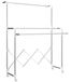 Étendage à linge, séchoir à linge - Séchoir à linge pliable pour intérieur - 3 niveaux réglables - Inox - Avec 4 roulettes - Vert olive