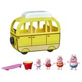 Peppa Pig Peppa's Avonturen, Peppa's strandcamper, speelgoed voor peuters: 10 onderdelen en rollende wielen, vanaf 3 jaar