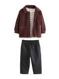 Next Jongens 3-delige set met net jasje, top en broek - Rood