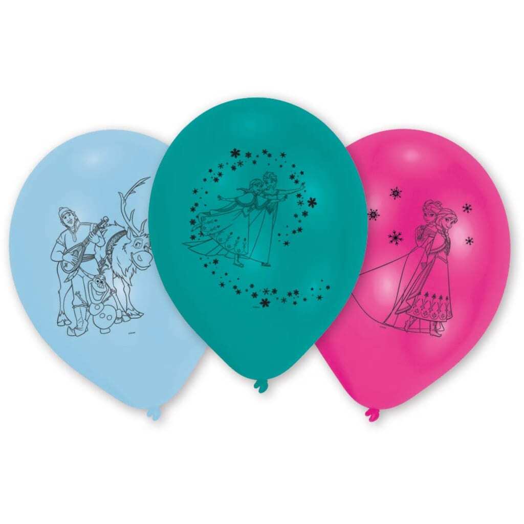 Amscan ballonnen Frozen 25 5 cm blauw/groen/roze 10 stuks