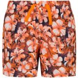 CMP Microfiber Badshorts Kind Oranje/B.co/Marineblauw Printopdruk 5 jaar