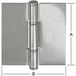 Vormann - Charnière de porte 90x85mm non percée. Acier inoxydable