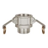 Kamlok, RIEGLER Kamlok, snelkoppelingsdoos met buitendraad, type B, aluminium, R 3/4, voor stekker-Ø 32 mm, druk max. 16 bar, temp. Maximale 68 °C.