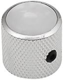 Boston KN-236 domeknop met parelmoer inleg en chroomafwerking, 18x18 mm