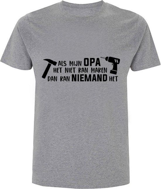 Handige opa - Heren T-shirt - Grijs - Maat S