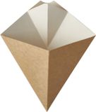 Papstar Conpax Frietzakken - Patatzakken - Puntzakken - 50 stuks - Karton met saushouder - 19 x 16 cm