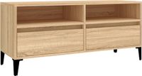 vidaXL Tv-meubel 100x34,5x44,5 cm bewerkt hout sonoma eikenkleurig