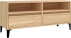 vidaXL Tv-meubel 100x34,5x44,5 cm bewerkt hout sonoma eikenkleurig