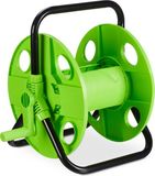 Merkloos Relaxdays Tuinslanghaspel, voor 30 m 1/2" slang, staal, kunststof, slanghouder, zwart-groen