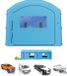 Merkloos Latios Opblaasbare spuitcabine - Spuittent 12x5x4 m - Met 950W en 1100W blowers - Actieve koolstoffilter - Kleedruimte - Gewelfd dak - Voor pick-ups en bestelwagens - Draagbaar - Blauw