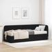 Maison Exclusive - Cadre de lit d'angle, noir, 80 x 200 cm, avec rembourrage