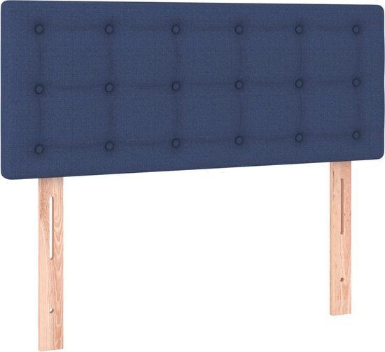 vidaXL Hoofdbord 100x5x78/88 cm stof blauw