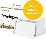 Infowerk Enveloppen zonder venster, DIN C4, onbedrukt, 1500 stuks