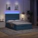 Prolenta Maison Exclusive - Ottomaans bedframe met matras, blauw, 140x200 cm, textiel