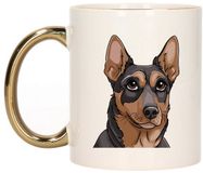 Bellatio Decorations Cadeau mok voor honden liefhebbers - Mechelse Herdershond - goud - Cartoon
