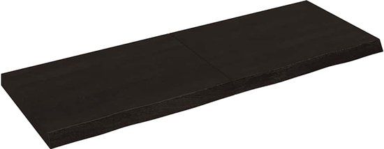 vidaXL Wandschap - behandeld - massief - eikenhout - donkerbruin