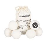 Merkloos / Sans marque Relaxdays 48 x Drogerballen XXL - Witte Schapenwol Dryer Balls