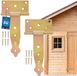 KOTARBAU® 2 stuks Schuurdeur Scharnieren, Verzinkt Staal, 150 mm, Goud, T-Scharnier