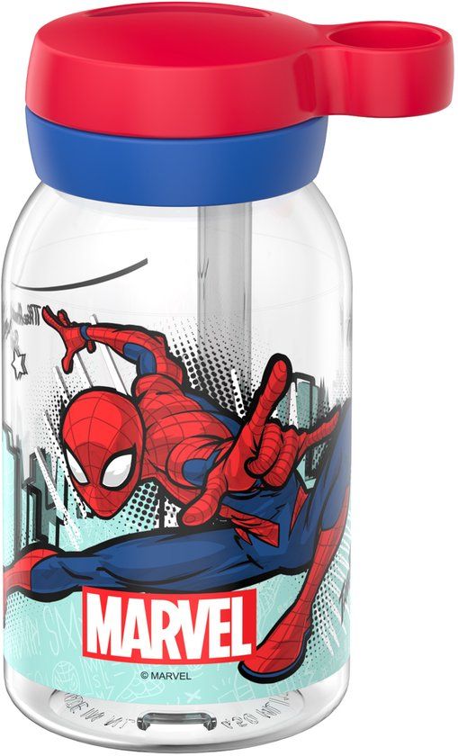 Mepal Drinkfles met rietje Campus - 450 ml - Spiderman