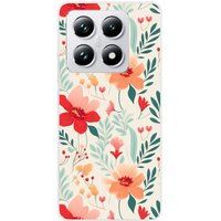 Xiaomi Bedrukt siliconen hoesje compatibel met Xiaomi 14T Pro Flower wall