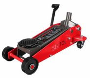 SIXTOL SX JACK PEDAL 3T | Hydraulische garagekrik met voetpedaal | Heavy-duty 3 ton | Verrijdbaar met 4 wielen | Stalen constructie