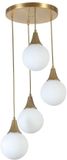 Merkloos Asir Kroonluchter Wit en Goud 30 x 30 x 70 cm