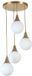 Merkloos Asir Kroonluchter Wit en Goud 30 x 30 x 70 cm
