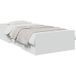Maison Exclusive - Lit cadre avec rangement blanc 80 x 200 cm bois d'ingénierie