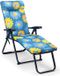 SOLENNY Super Opvouwbare Zonnebed Met 6 Standen 114x132x62 Cm Blauw