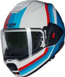 Nolan N120-1 Lineo 347 Wit Blauw Rood Glossy Systeemhelm